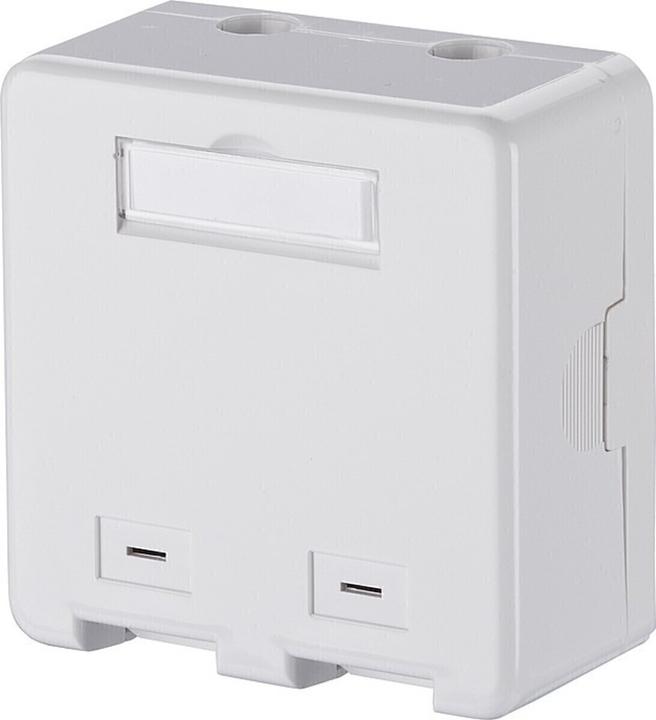 Produktbild Metz Connect Netcom Netzwerkdose Aufputz Unbestückt 2 Port Reinweiss