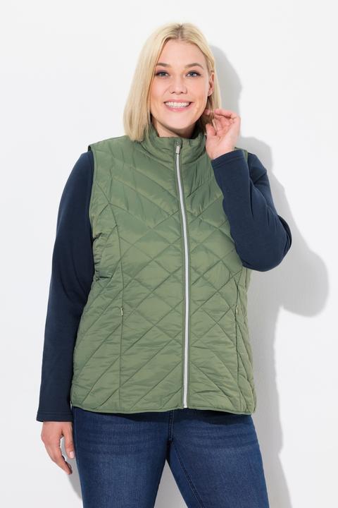 Image du produit Ulla Popken Gilet matelassé HYPRAR avec col montant, en tissu déperlant (46, 48)