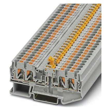 Phoenix Contact PTC 2,5-QUATTRO-MT 3270085 Messertrennklemme Polzahl: 4 0.14 mm² 2.50 mm² Grau 50 St., Elektronikkabel + Stecker, Grau