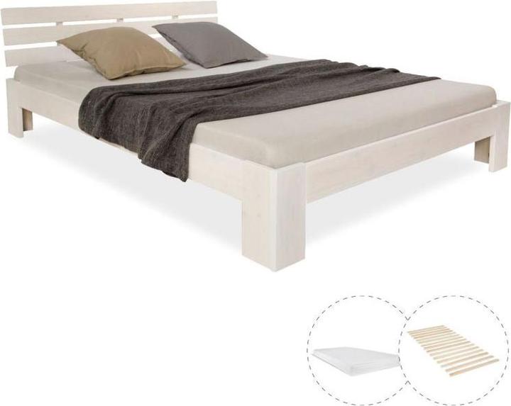 Produktbild Homestyle4u Holzbett mit Matratze & Lattenrost (140 x 200 cm)