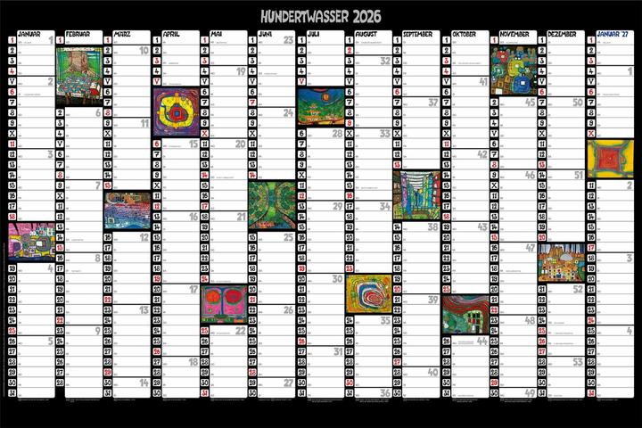 Image du produit Hundertwasser Jahresplaner Art 2026