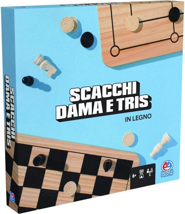 Spin Master EG Classic Checkers & Chess, Tris en bois