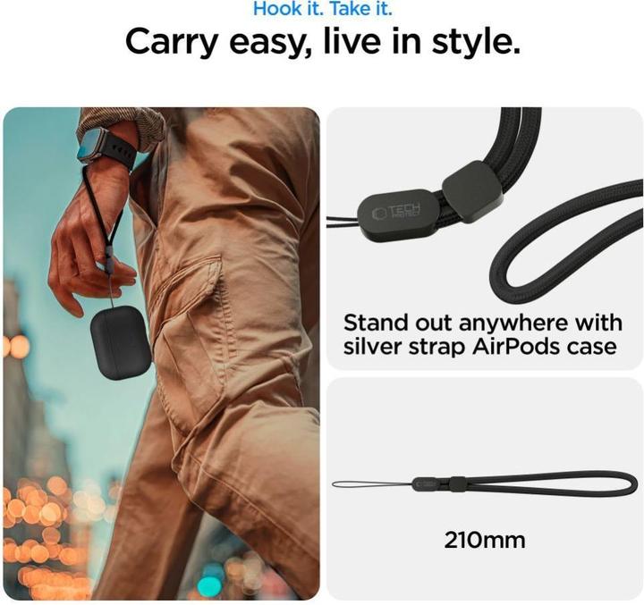 Productafbeelding 4Kom Tech-Protect Naturalfit Apple Airpods Pro 3 Schwarz (Hoofdtelefoon hoes)