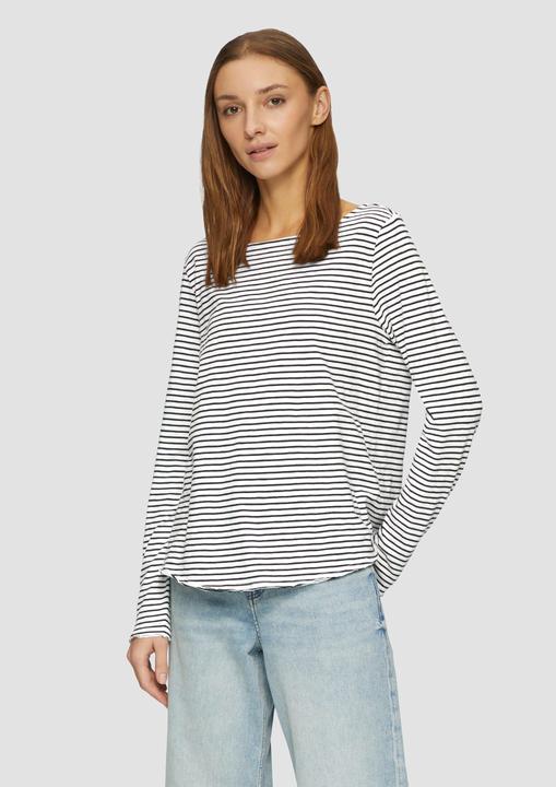 Produktbild S.Oliver T-Shirt Longsleeve mit Flammgarnstruktur und U-Boot-Ausschnitt (38)