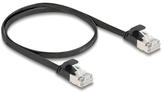 Produktbild Delock RJ45 Flachband Patchkabel Stecker zu Stecker Cat.6A 0 (U/FTP, CAT6a, 0.50 m)