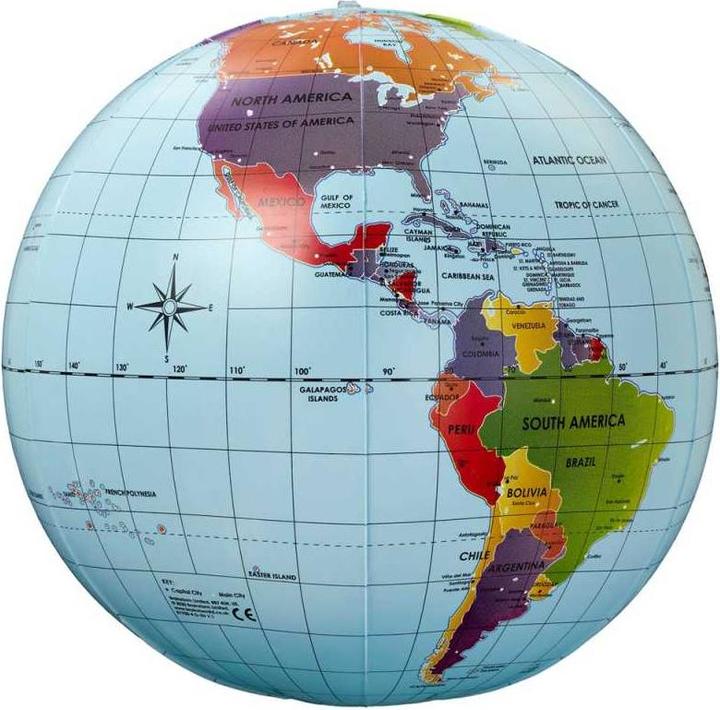 Brainstorm opblaasbare mega globe 50cm (50 cm)