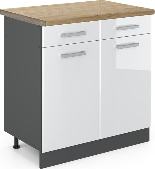 Anthrazit, Weiss Hochglanz