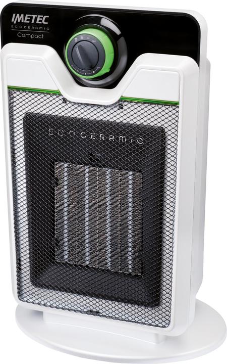 Imetec Compact Indoor Zwart, Wit 2000 W Elektrische ruimteverwarmer met ventilator (2000 W)