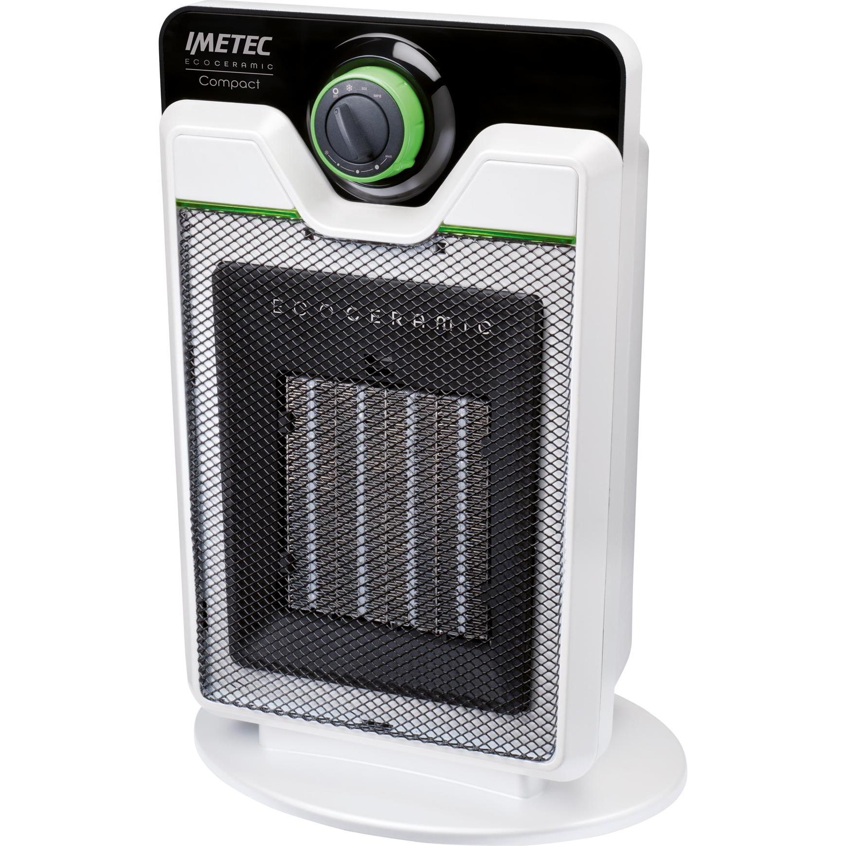 Imetec Compact Interno Nero, Bianco 2000 W Riscaldatore ambiente elettrico con ventilatore, Termoventilatore, Bianco