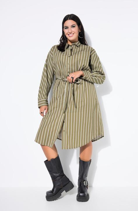 Image du produit Studio Untold Robe-chemisier midi à rayures. Coupe oversize (54)