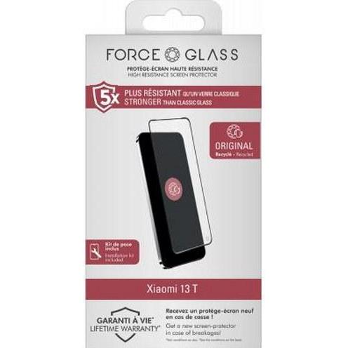 Bigben Connected Glas-Folie 2.5D Blaulichtfilter (1 Stück, Xiaomi 13T), Smartphone Schutzfolie, Schwarz
