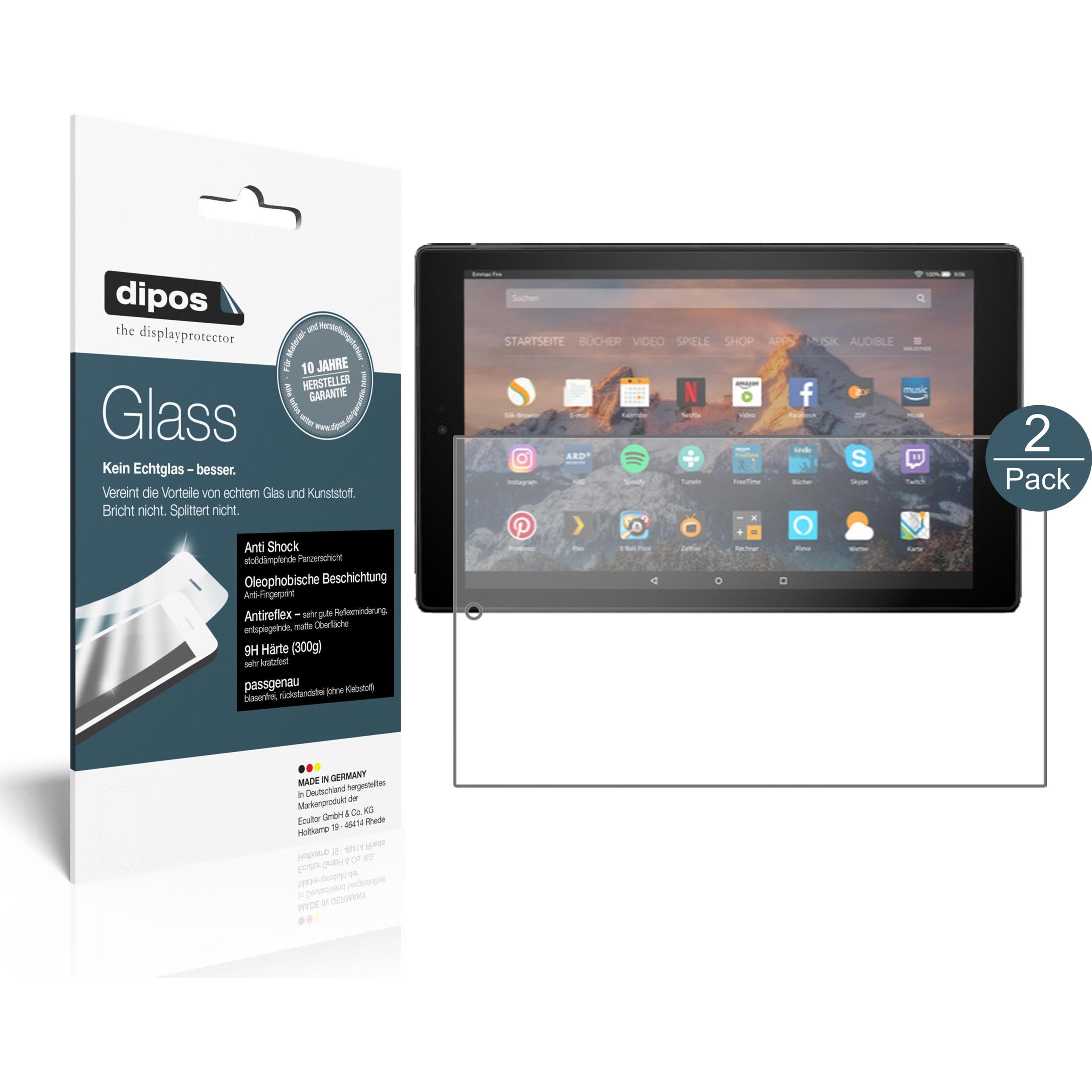 Dipos Displayschutz Anti-Shock (2 Stück, Fire HD 10 (2019)), Tablet Schutzfolie