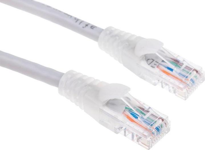 Actual product image RS PRO Ethernet cable Cat.5e, 1m, grey Patch cable, A RJ45 U/UTP Male, B RJ45, PVC (U/UTP, CAT5e, 1 m)