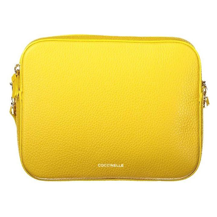 Coccinelle, Damen, Handtasche, Giallo Leather Women Bag, Gelb