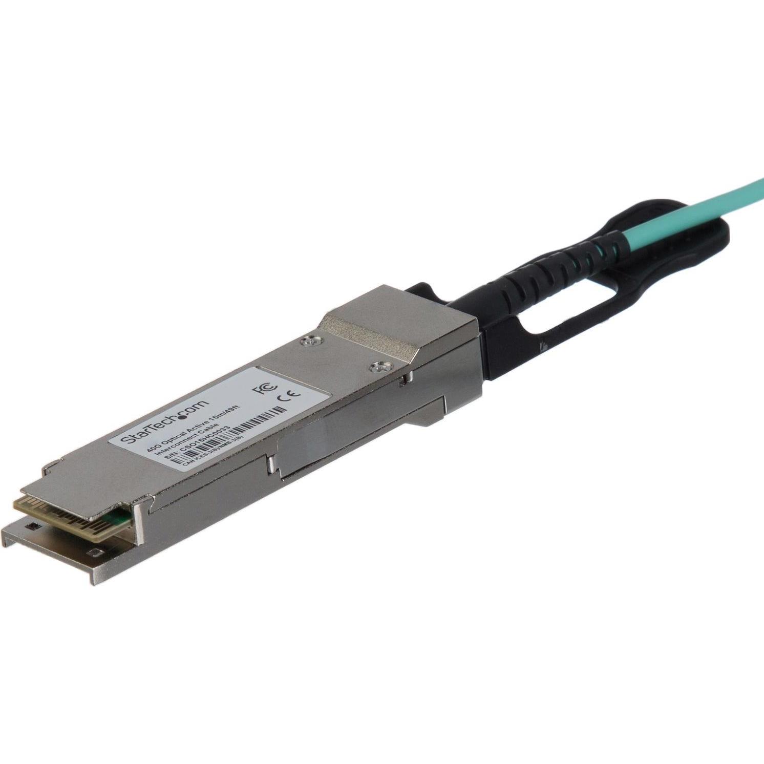 StarTech 10M 33FT 40G QSFP+ AOC CABLE, Transceiver, Schwarz