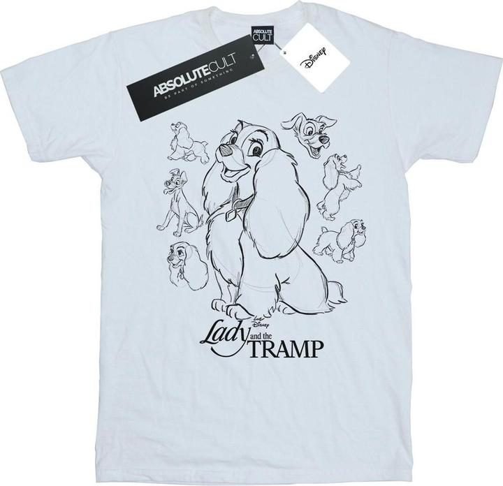 Produktbild Disney Lady And The Tramp Collage Sketch TShirt (3XL)