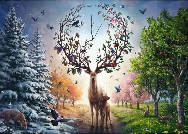 Actual product image Ravensburger The magical stag and the four seasons (1000 pieces)