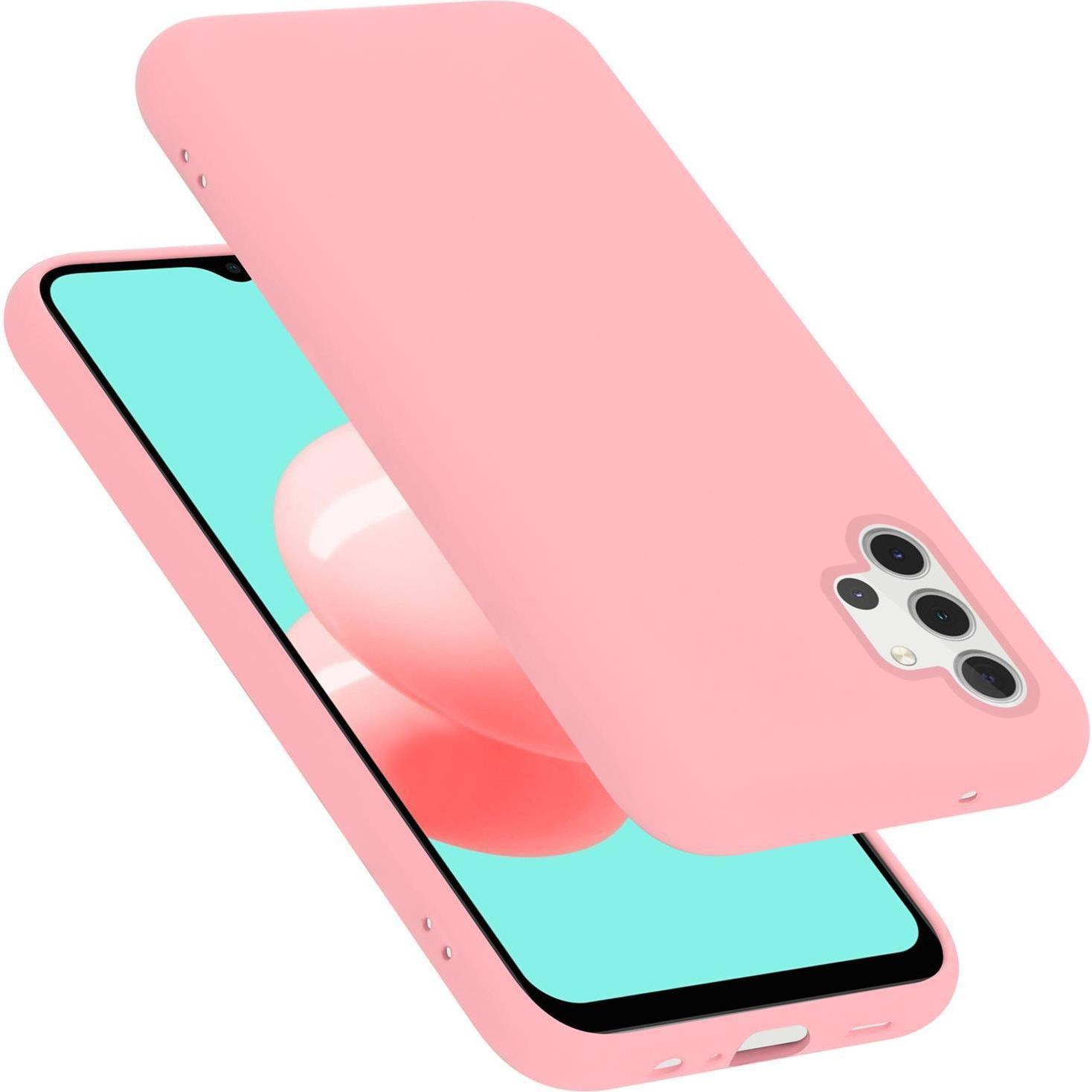 Cadorabo TPU Liquid Silicone Case Cover (Samsung Galaxy A32 5G), Smartphone Hülle, Rosa