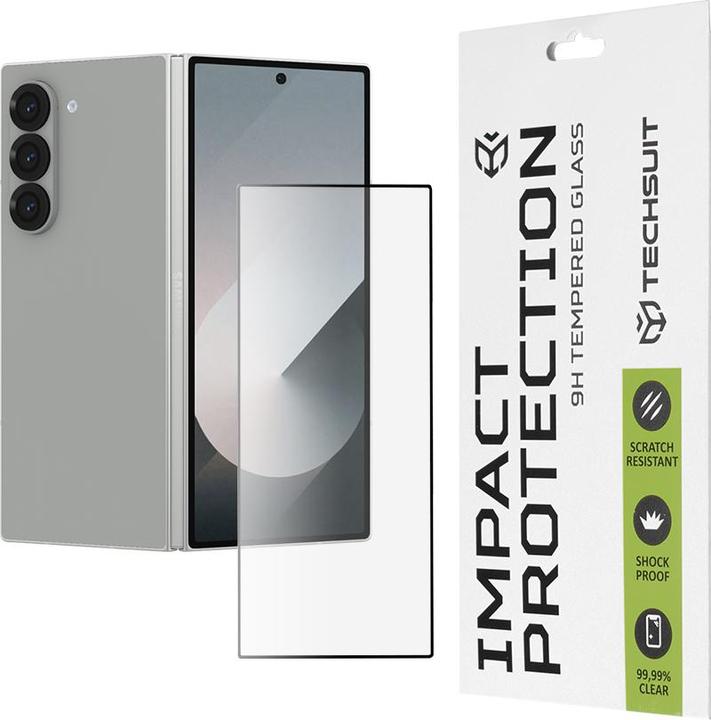 Image du produit Techsuit - 111D Full Cover / Full Glue Glass (Outside Screen) - Samsung Galaxy Z Fold6 - Black (Samsung Galaxy Z Fold6)