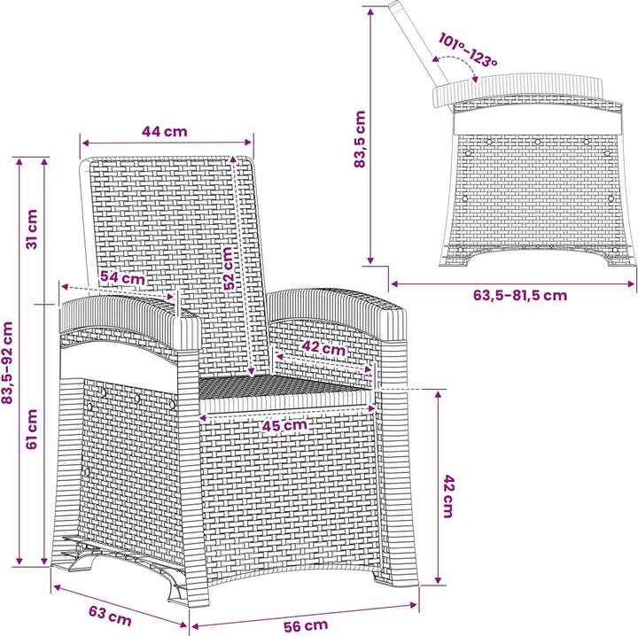 Produktbild vidaXL Gartenliege