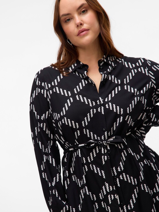 Produktbild Vero Moda VMCBRINA Langes Kleid Hemdblusenkleid (50)