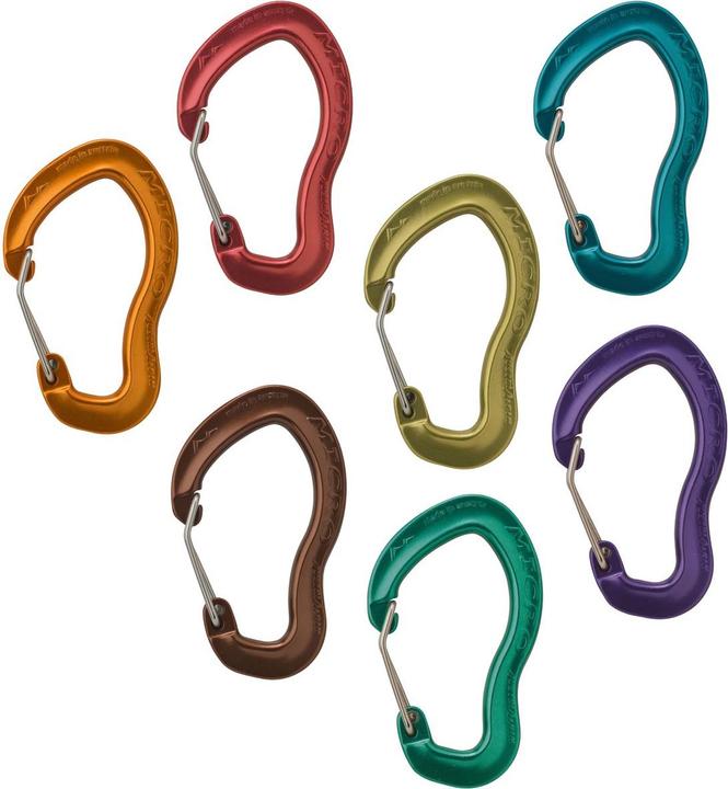 Actual product image AustriAlpin Micro Friends Wiregate Carabiner Set 6 Pieces