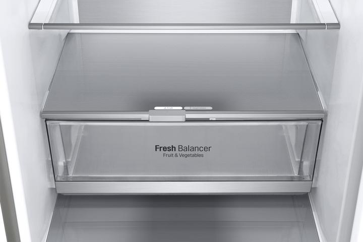Produktbild LG GBB72NSVCN Kombinierter Kühlschrank, Klasse C, 384L, Weinregal, kein Frost, Edelstahl (419 l)
