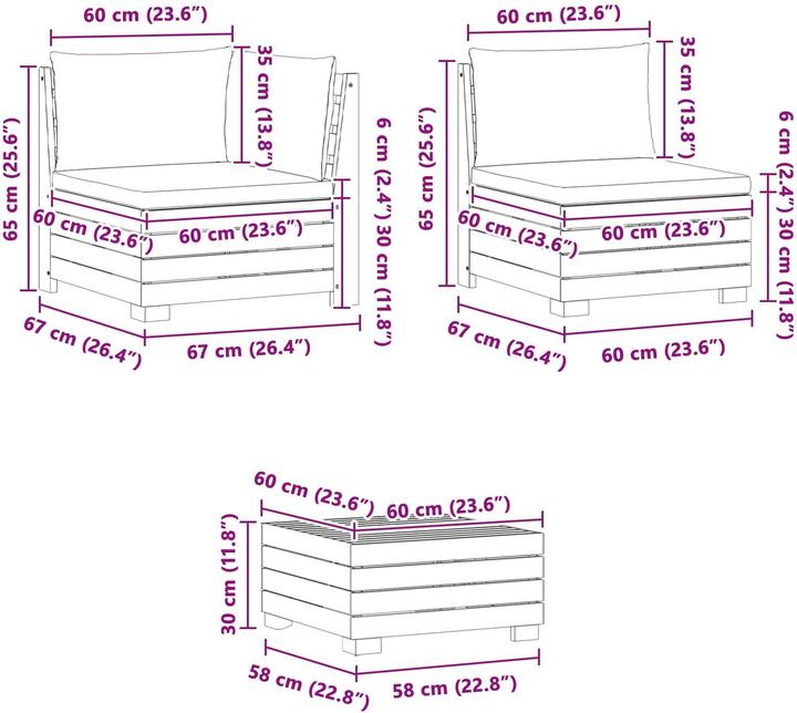 Produktbild vidaXL Outdoor-Sofa