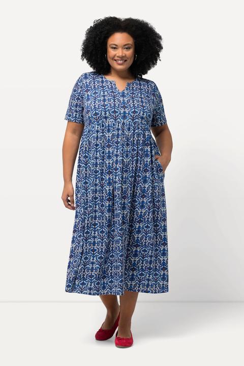 Actual product image Ulla Popken Graphic Print Empire A-line Pocket Knit Dress (50, 52)