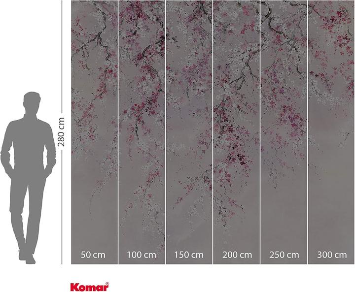 Komar Non-woven muurschildering Ink INX6-013 Kersenbloesems 6-luik 300 x 280 cm (300 x 280 cm)