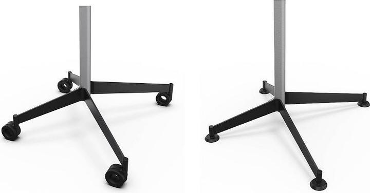 Actual product image Erard KANA 1600XXL mobile TV stand 40-80 inch, silver / black (50 kg, 40" - 80")