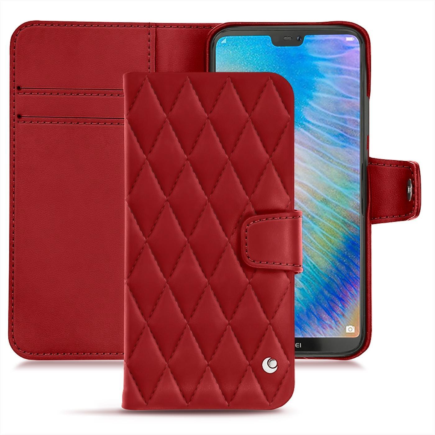 Thumbnail - Noreve Lederschutzhülle Wallet (Huawei P20 Lite), Smartphone Hülle, Rot