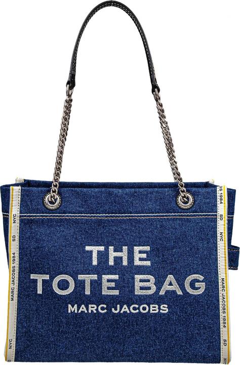Immagine prodotto Marc Jacobs la borsa media in denim blu con logo ricamato