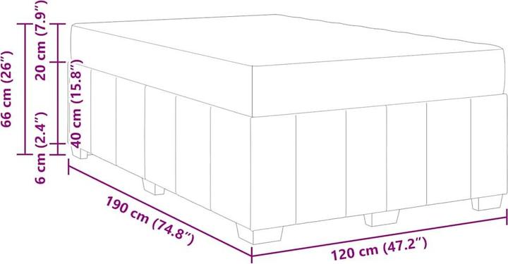 Produktbild vidaXL Boxspringbett (120 x 190 cm)