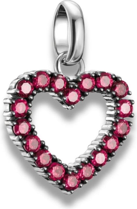 Immagine prodotto Thomas Sabo Charm-Anhänger Herz mit roten Steinen Connect Silber (Argento)