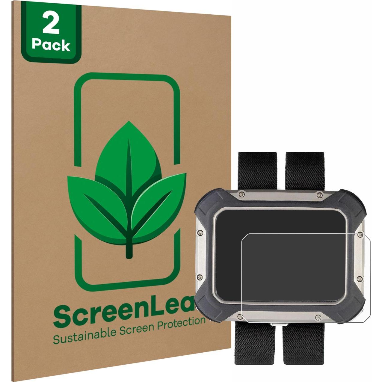 ScreenLeaf Schutzfolie nachhaltiger Displayschutz Display Schutz Folie Klar Transparent, Smartwatch Schutzfolie, Transpa...