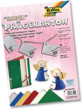 Produktbild Folia Prägekarton Engel (220 g/m², 10 x)