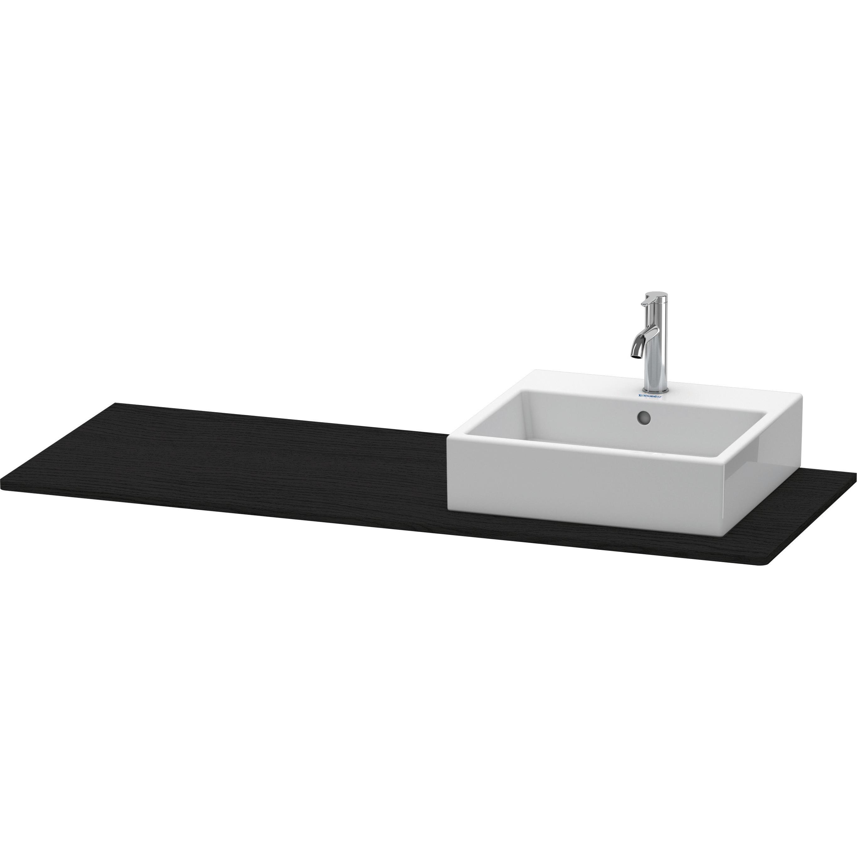 Duravit, Consolle per lavabo, Console XSquare, 1 découpe à droite, 1400x16x550mm, XS060GR1616, XS060GR1616