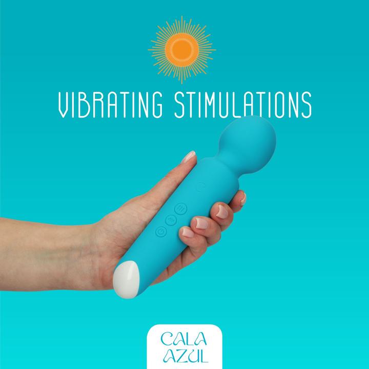 Actual product image Cala Azul Maria Wand Vibrator - Azul