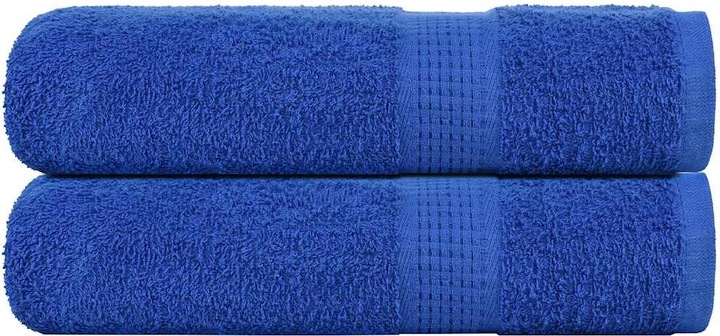 Actual product image VidaXL Bath Towels 2 pcs. Blue 100x150 cm 360 g/m² 100% cotton shower towel