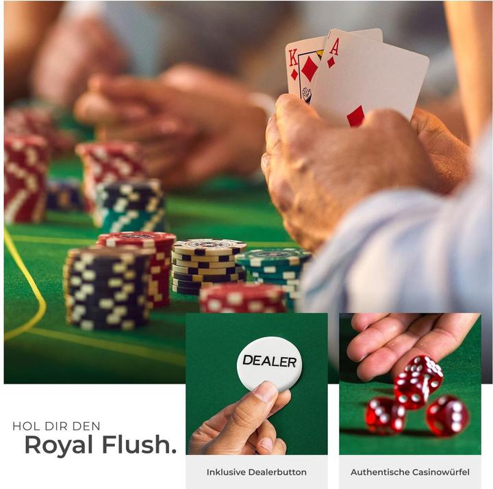 Actual product image tectake Poker set