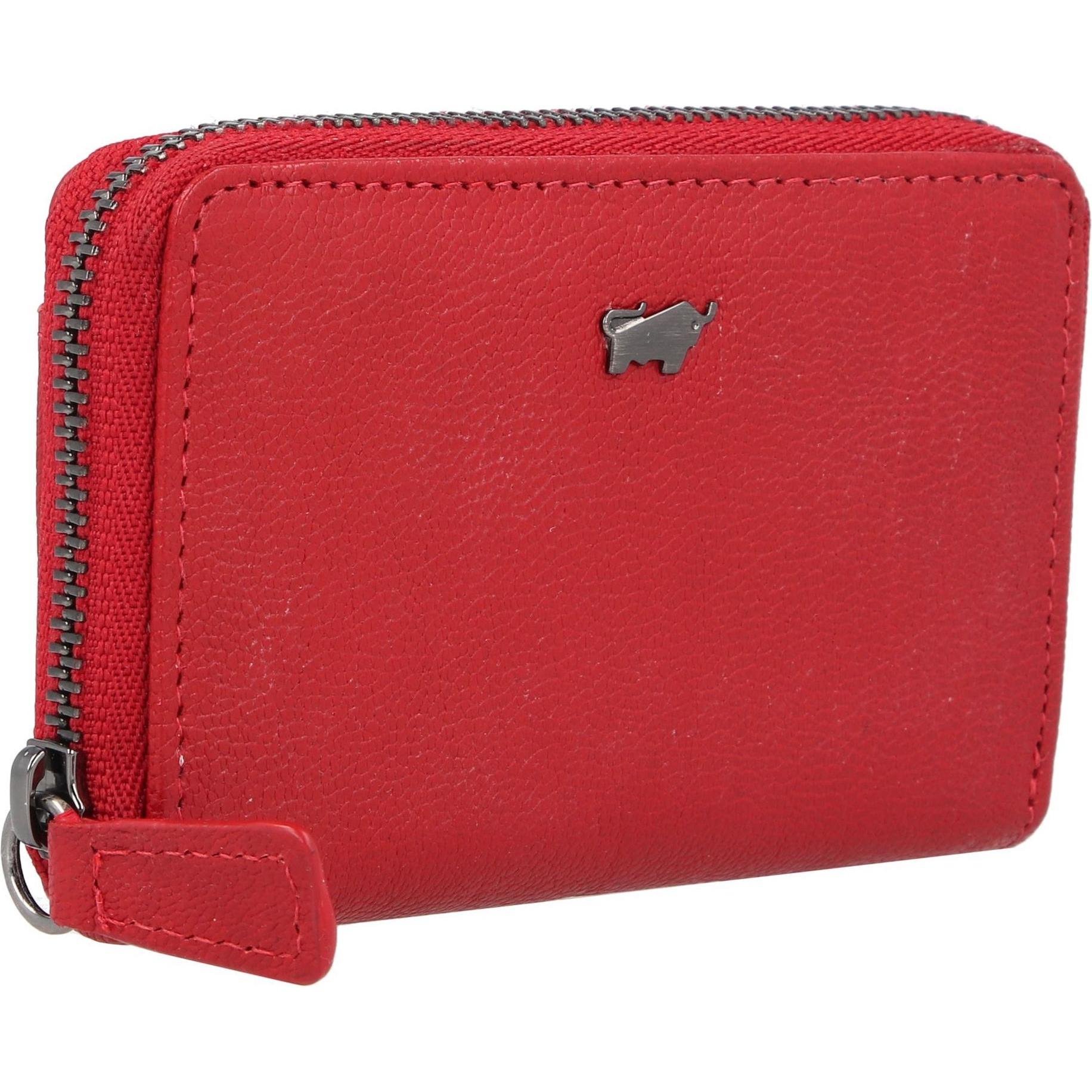Thumbnail - Braun Büffel, Damen, Portemonnaie, Anna Geldbörse RFID Leder 10,5 cm, Rot