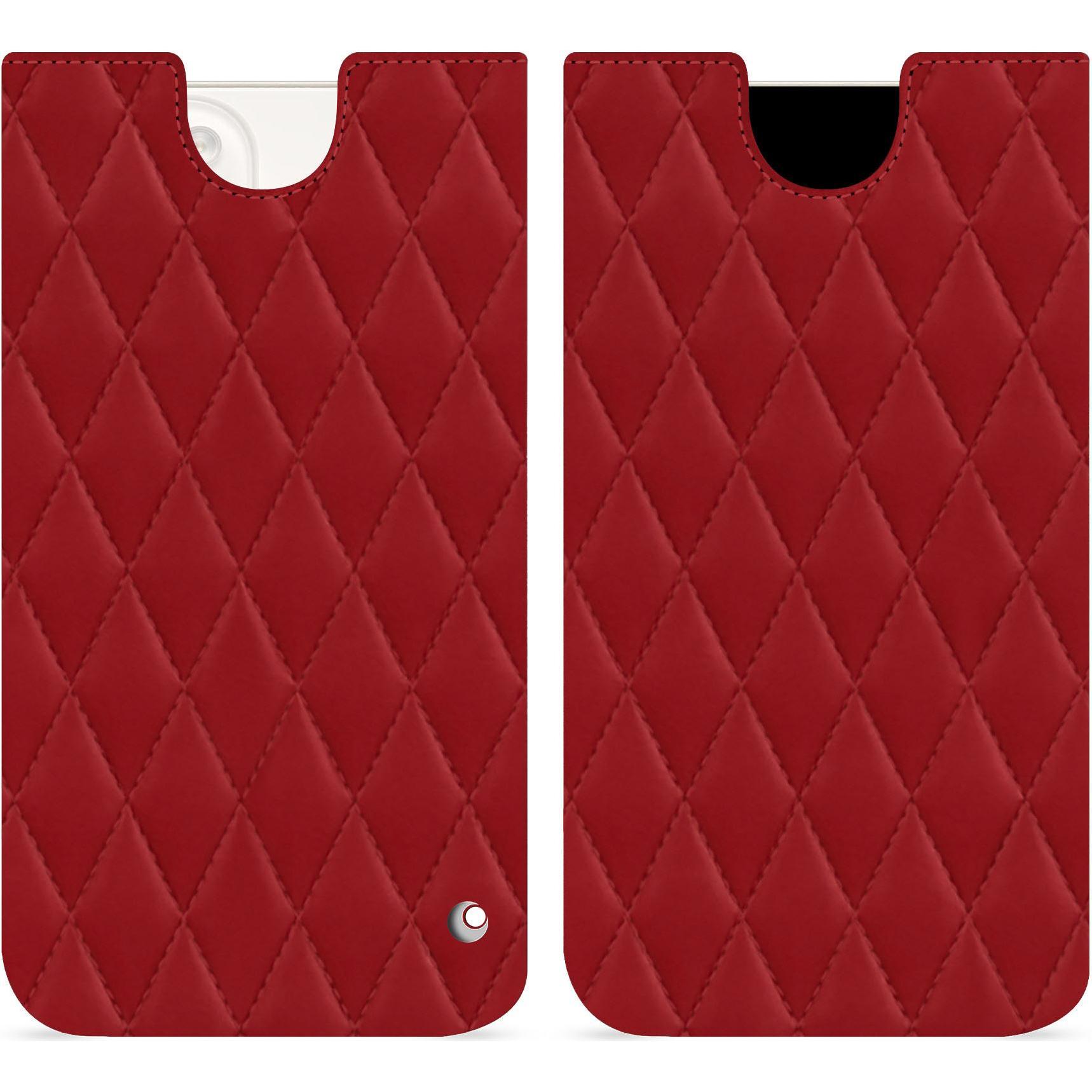 Noreve Lederschutzhülle (Apple iPhone 15 Plus), Smartphone Hülle, Rot