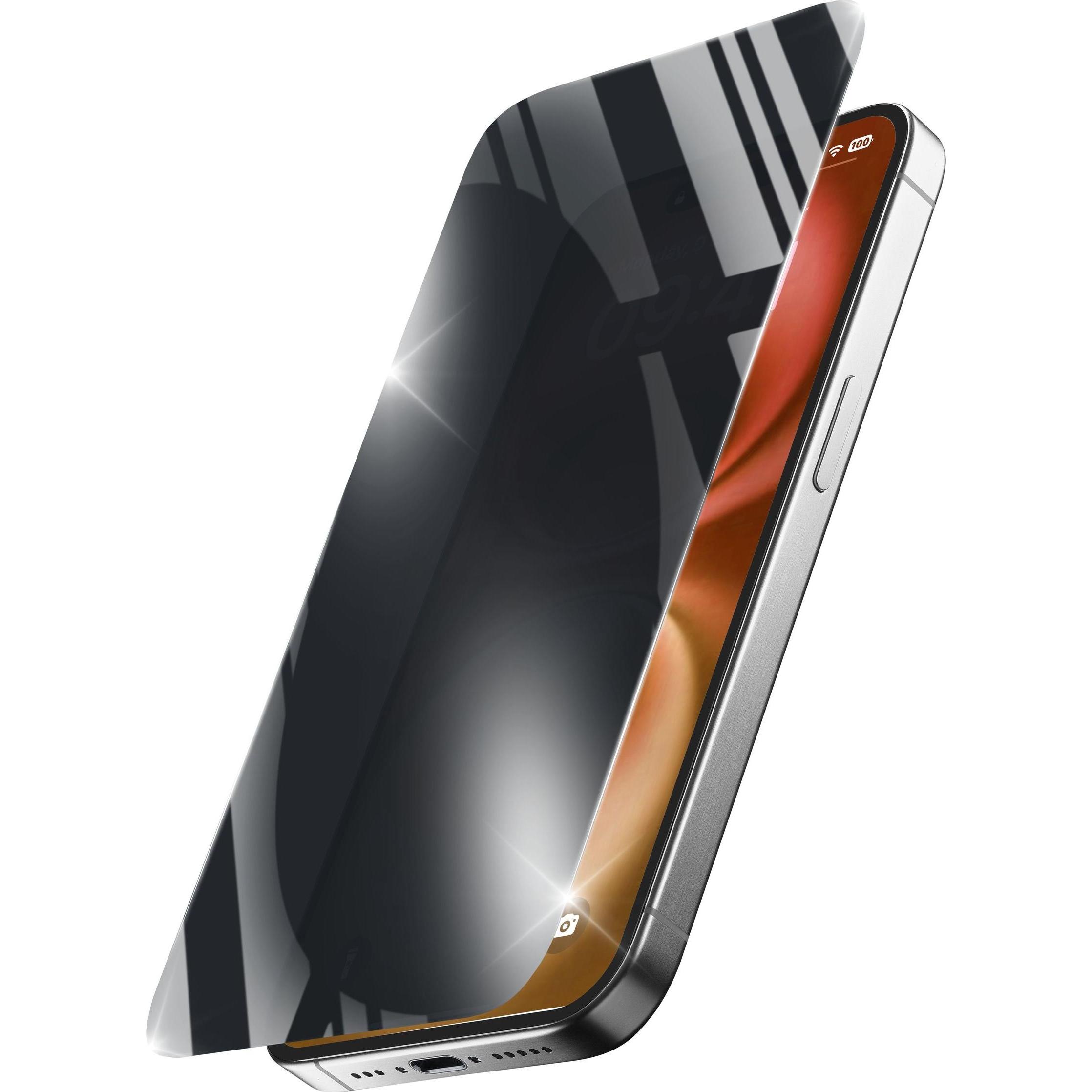 Cellularline Xtreme Glass Privacy (1 Stück, Apple iPhone 16 Plus), Smartphone Schutzfolie, Transparent
