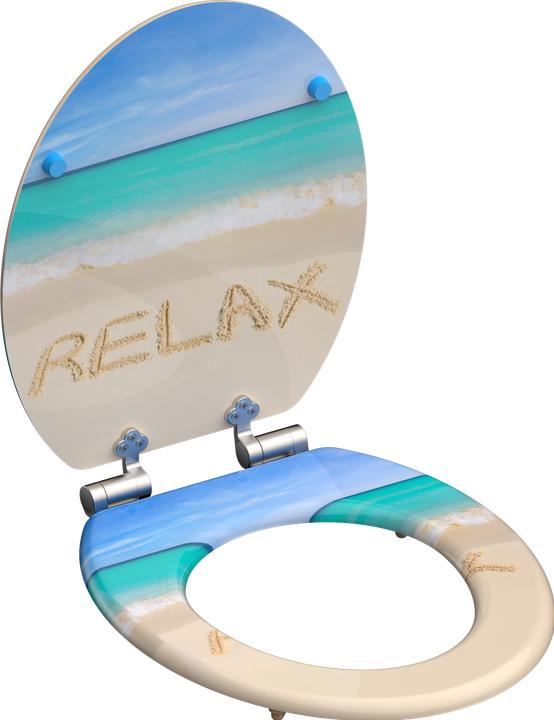 Actual product image Schütte WC seat wood MDF WC seat RELAX soft-close 80131 Beach