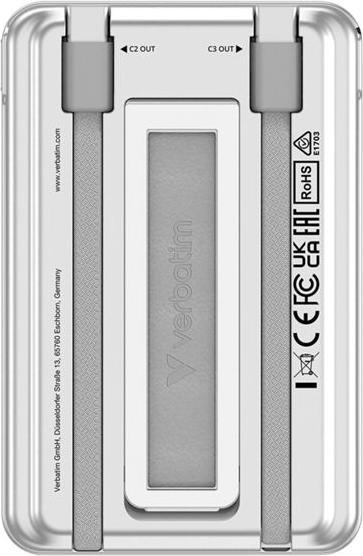 Image du produit Verbatim CnG 2C PB Wless 5000mAh Slvr (5000 mAh, 20 W, 35.80 Wh)