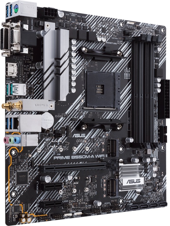 Productafbeelding ASUS MB PRIME -A WI-FI II AMD,AM4,DDR4,mATX (AM4, AMD B550, mATX)
