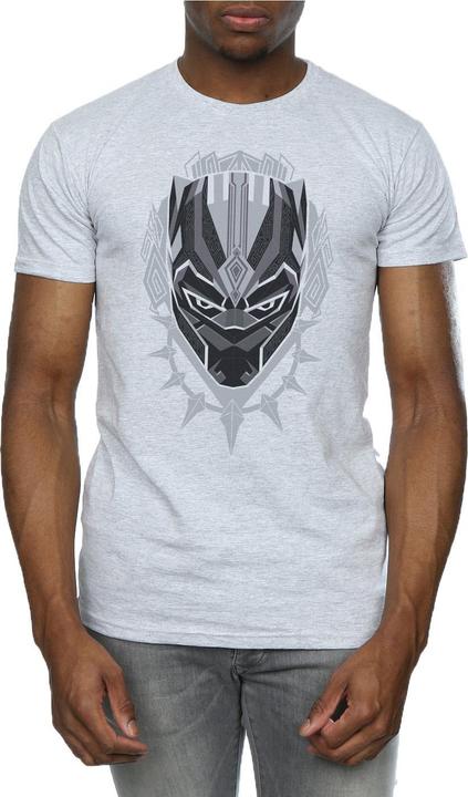 Actual product image Mens Black Panther Head T-Shirt (L)