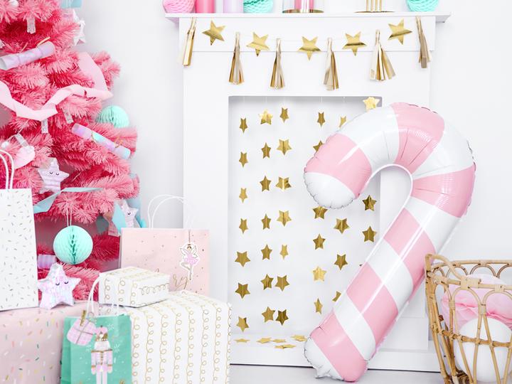 Produktbild Partydeco Foil balloon Candy cane, 50x82cm, pink (1 pkt / 1 pc.) (1 Stück)