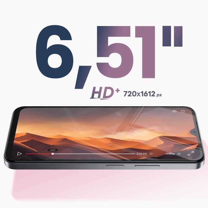 Actual product image Myphone N23 LTE 6/128GB czarny (128 GB, Black, 6.51")
